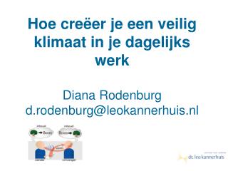 Hoe creëer je een veilig klimaat in je dagelijks werk Diana Rodenburg d.rodenburg@leokannerhuis.nl