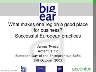 What makes one region a good place for business? Successful European practices