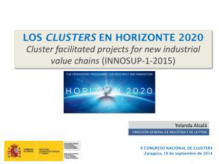 II CONGRESO NACIONAL DE CLUSTERS Zaragoza, 18 de septiembre de 2014