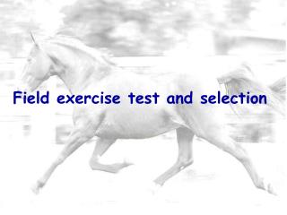 Field exercise test and selection