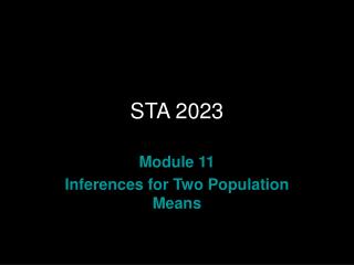 STA 2023