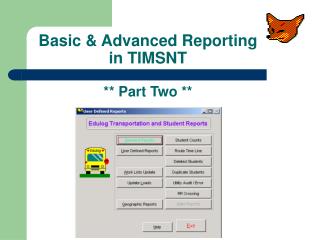 Basic &amp; Advanced Reporting in TIMSNT ** Part Two **