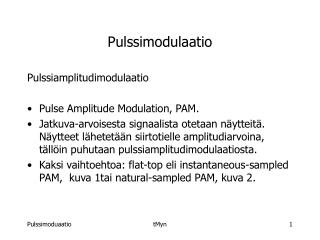 Pulssimodulaatio