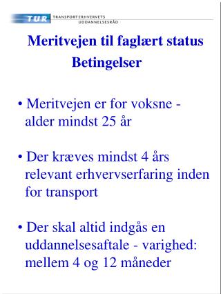 Meritvejen til faglært status