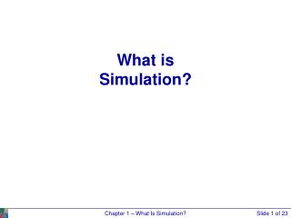 What is Simulation?