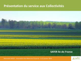 Présentation du service aux Collectivités