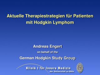 Aktuelle Therapiestrategien für Patienten mit Hodgkin Lymphom