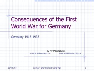 Consequences of the First World War for Germany