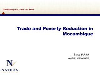 Trade and Poverty Reduction in Mozambique