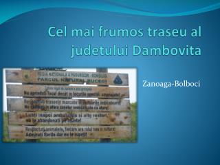 Cel mai frumos traseu al judetului Dambovita