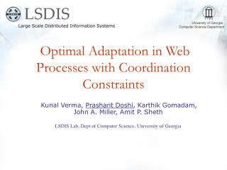 Optimal Adaptation in Web Processes with Coordination Constraints