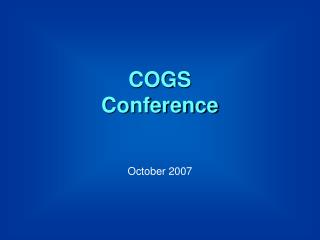 COGS Conference