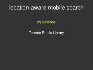 location-aware mobile search