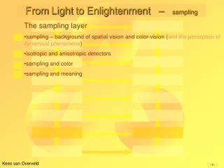 From Light to Enlightenment – sampling