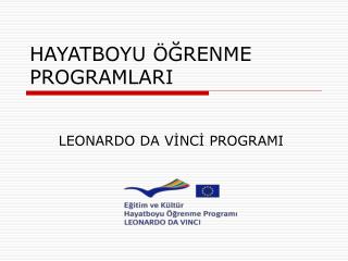 HAYATBOYU ÖĞRENME PROGRAMLARI