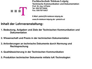 Inhalt der Lehrveranstaltung: