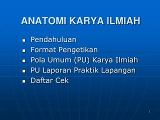 ANATOMI KARYA ILMIAH