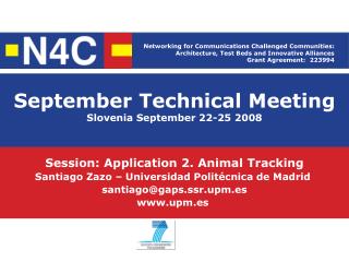 September Technical Meeting Slovenia September 22-25 2008