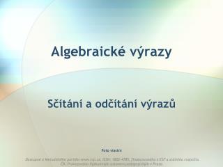 Algebraické výrazy