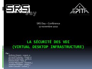 La sécurité des VDI (Virtual desktop infrastructure)