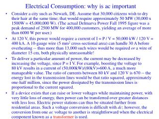 Electrical Consumption: why is ac important