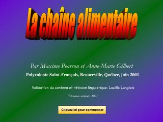 La chaîne alimentaire