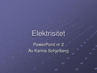 Elektrisitet