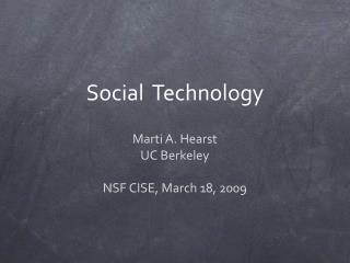 Social Technology