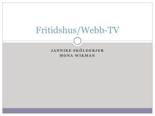 Fritidshus/Webb-TV