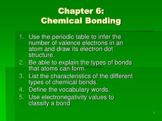 Chapter 6: Chemical Bonding