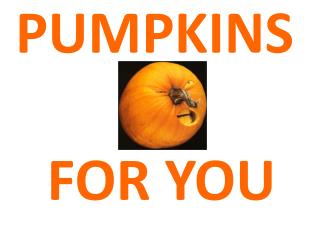 PUMPKINS FOR YOU