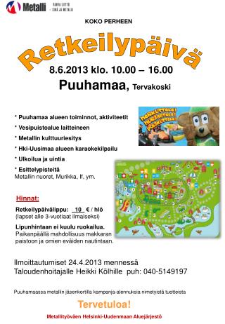 8.6.2013 klo. 10.00 – 16.00