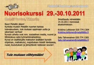 Nuorisokurssi 29.-30.10.2011