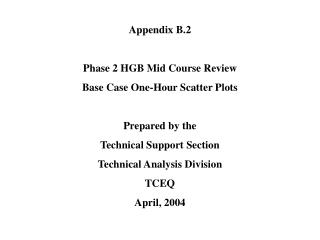 Appendix B.2 Phase 2 HGB Mid Course Review Base Case One-Hour Scatter Plots Prepared by the