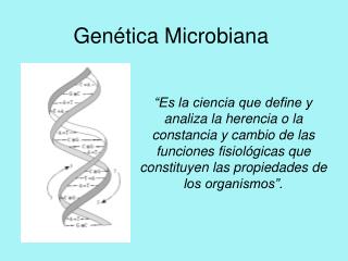 Genética Microbiana