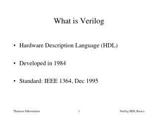 What is Verilog