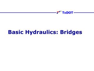 Basic Hydraulics: Bridges