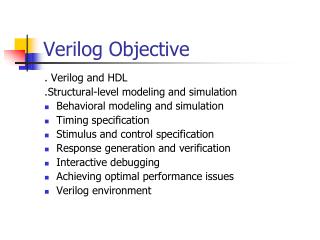 Verilog Objective