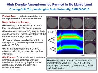 Project Goal : Investigate new states and novel phenomena in extreme conditions.