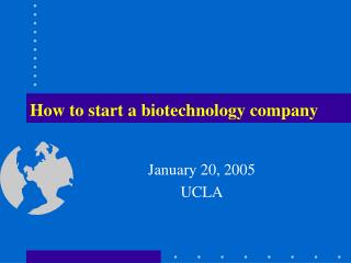 How to start a biotechnology company