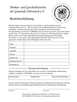 Heimat- und Geschichtsverein der Gemeinde Nörvenich e.V.