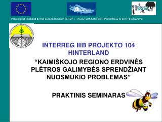 INTERREG IIIB PROJEKTO 104 HINTERLAND