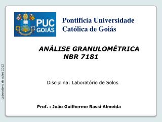 ANÁLISE GRANULOMÉTRICA NBR 7181