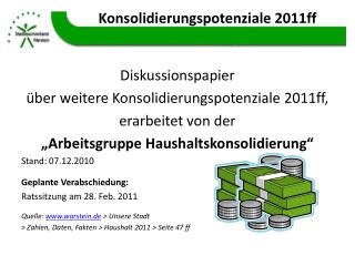 Konsolidierungspotenziale 2011ff