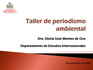 Taller de periodismo ambiental