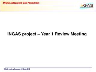INGAS project – Year 1 Review Meeting