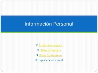 Información Personal