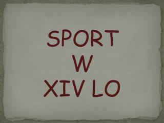 SPORT W XIV LO