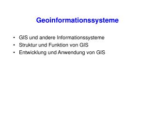 Geoinformationssysteme
