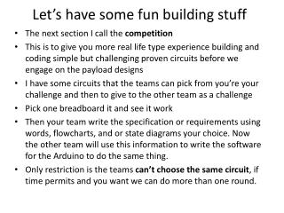 Let’s have some fun building stuff